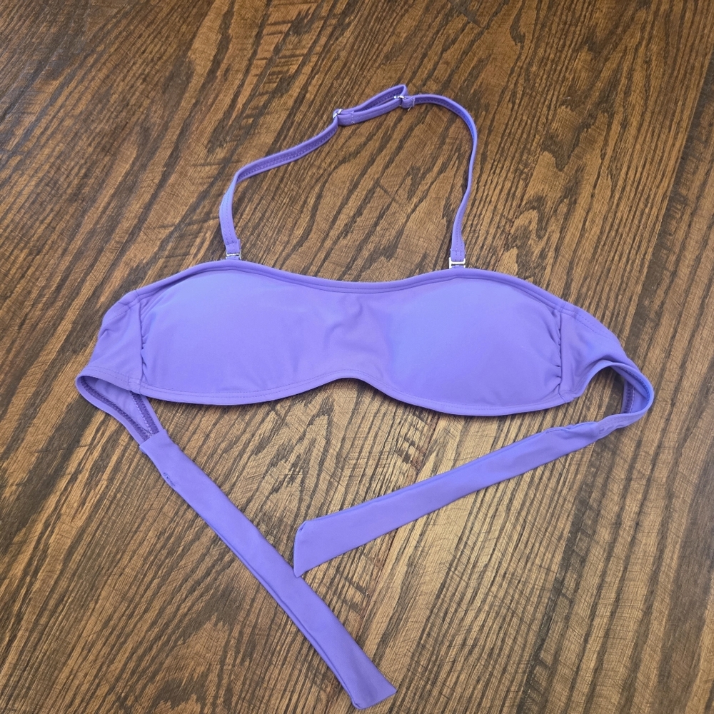 Purple Strapless Bikini Top